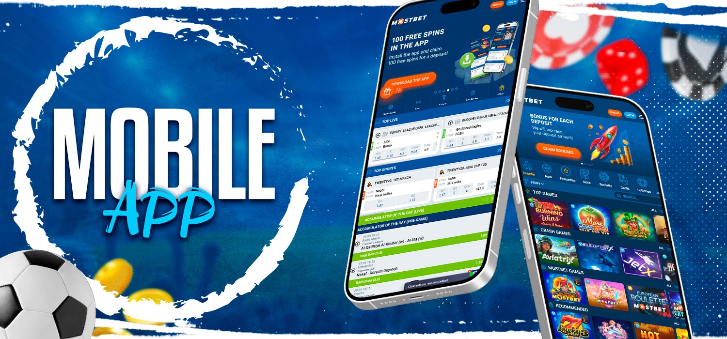 The mobile version of Mostbet for the convenience of players.